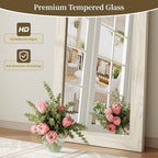 Syndra Modern Full Length Mirror Wood Frame, 56x20'' Large Floor Mirror - Image 6