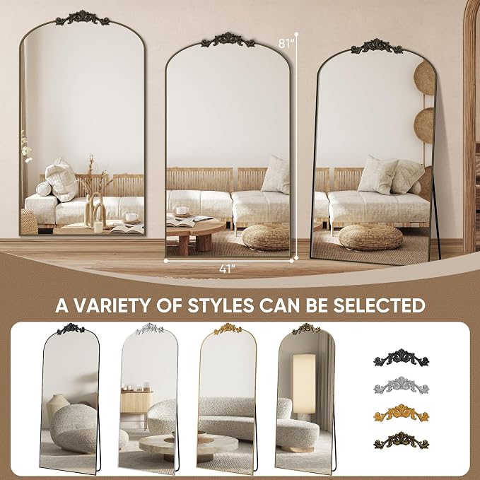 Antok Arched Full Length Mirror, Full Body Mirrors - Image 9