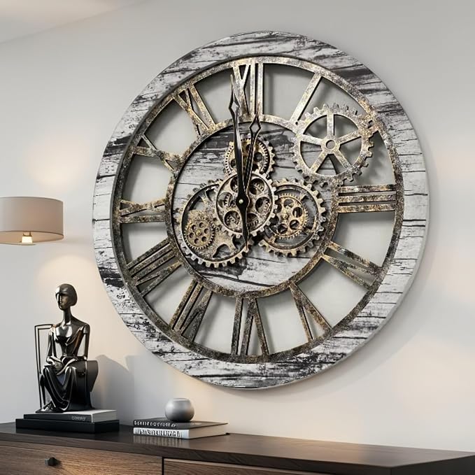 ImprovingLife The Gears Clock The Original Real Moving Gear Wall Clock Vintage - Image 5