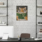 ALMLZL Funny Tiger Reading Book Wall Art Motivational Animal Reading Canvas - Image 4