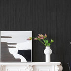 Dviolet Black Grasscloth Textured Fabric Contact Paper - Image 5