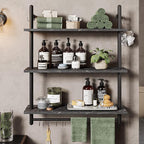Bestier Floating Pipe Shelving, 31.5" Floating Kitchen Shelves Wall Mounted - Image 6
