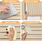 Arthome Peel and Stick Slat Wall Panels 15.7 "x400, Self-Adhesive PVC Wood - Image 6