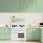 TANONE Contact Paper Peel and Stick, Grasscloth Green Wallpaper Self Adhesive - Image 6