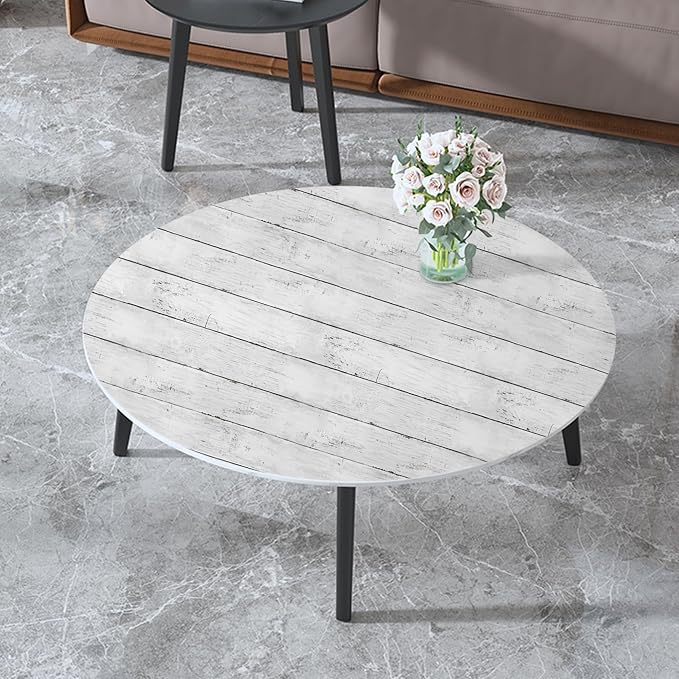 Abyssaly Peel and Stick Wallpaper 511.8"X 17.7" Thickened White Gray Wood - Image 9