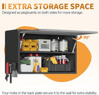 Metal Garage Wall Cabinet with Up-Flip Door, Float Tool Cabenit with Adjustable - Image 3