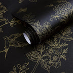 Froluya Black and Gold Wallpaper Peel and Stick Wallpaper 17.7"x118.1" Vintage - Image 9