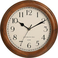 Wooden Wall Clock with Retro Design, 11 Inches Round Wall Clocks Battery by Kesin