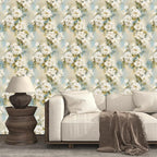 Floral Wallpaper Peel and Stick Vintage Beige Flowers Contact Paper Vinyl - Image 7