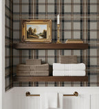 NextWall Harry & Grace Herringbone Plaid Premium Matte Non-Woven Peel and Stick - Image 5