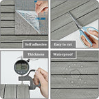 Grey Wood Wall Panels Textured Wood Slats 3D Soundproof Wall Panels Peel and - Image 5