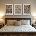 Framed Vintage William Morris Canvas Wall Art Set of 3, Large Retro Floral - Image 4