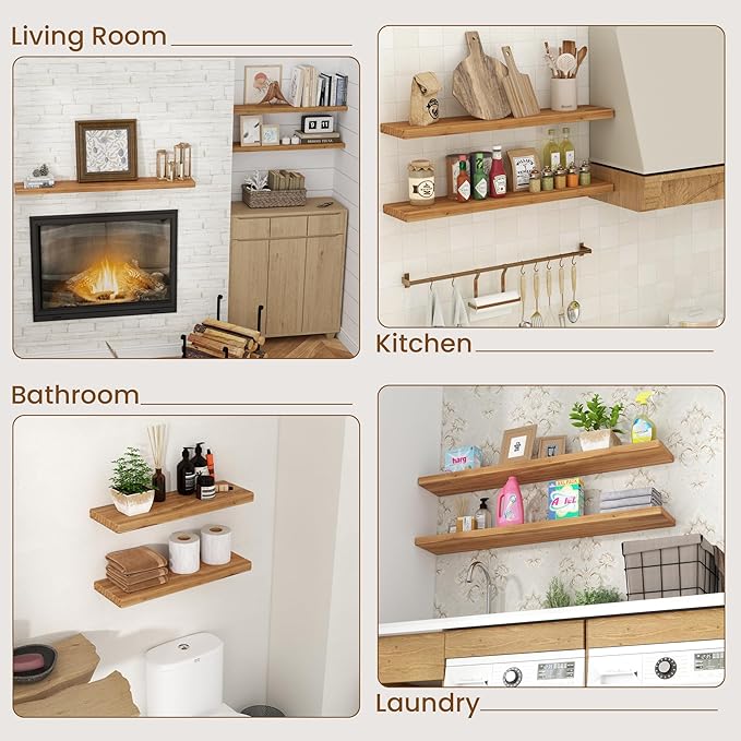 Floating Shelves for Wall, Round Edge Wall Shelves - Image 7