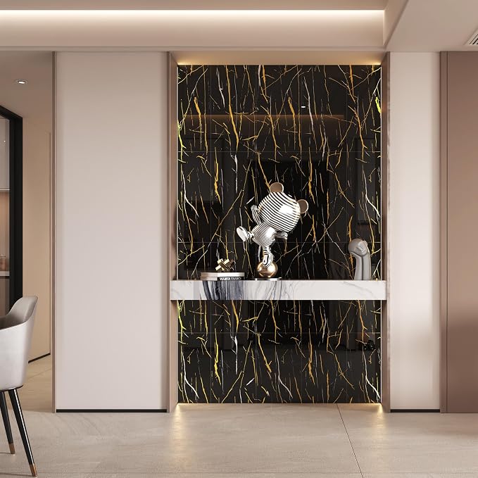 Haimin Wall Panels Peel and Stick 10 Pieces 23.6x11.8in Black Lightweight - Image 2