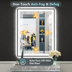 30x36 Black Framed LED Bathroom Mirror - Image 6