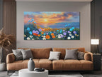 Ardemy Landscape Wall Art for Living Room Sunset Flower Large 40"x20", Canvas - Image 2