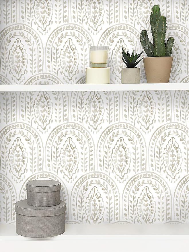 EeeComing Boho Peel and Stick Wallpaper Modern Wall Paper Peel and Stick - Image 4