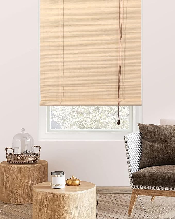 FoundGo Retro Bamboo Blinds 35" W x 72" H Bamboo Roman Shades Light Filtering - Image 7