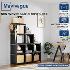 Mavivegue Book Shelf, 9 Cube Storage Organizer, DIY Bookcase, Metal Cube - Image 10