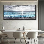 Wapluam Framed Wall Art for Bedroom Decor, Beach Canvas Wall Art Large Ocean - Image 6