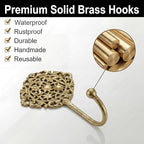 IndianShelf Solid Brass Boho Decorative Wall Hooks - Image 2