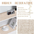 Amiya Grasscloth Khaki Wallpaper Peel and Stick Tan Faux Fabric Linen Contact - Image 3