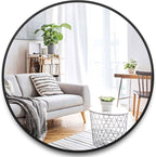 Itrue 36 Inch Black Round Mirror by Villacola