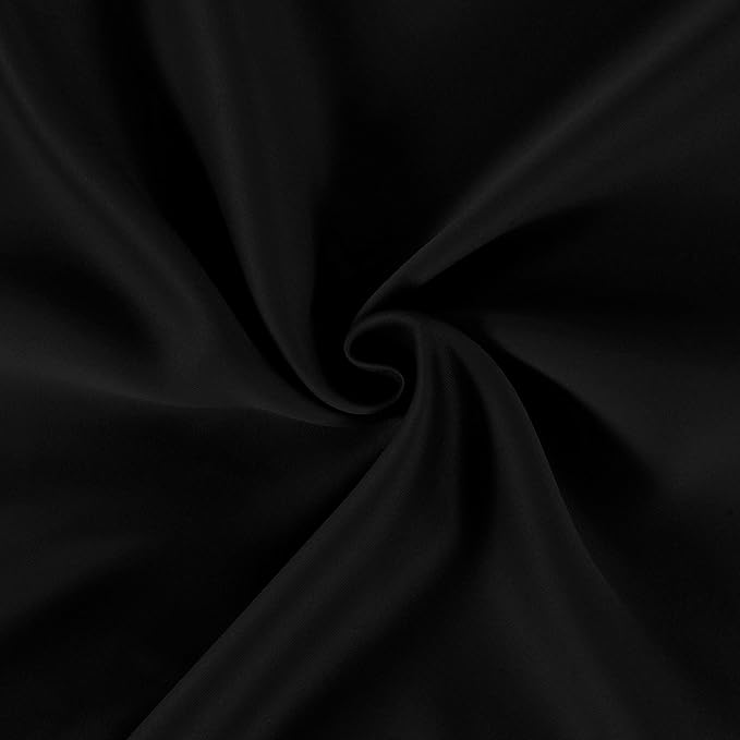 LEMOMO Black Blackout Curtains/38 x 54 Inch/Set of Two Panels Grommet Living - Image 7