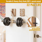 Boho Foldable Wall Hooks: Decorative Wooden Coat Hooks 2Pack Mounted - Image 4