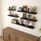 BGMG Wood Floating Shelves for Wall 30 inch Set of 2, Solid Wood Wall Mount - Image 4