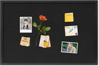 DAHAPYBOO Cork Board with Linen Black, Bulletin Board 30"x20", Corkboards by DAHAPYBOO