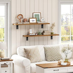 HOOBRO Floating Shelves for Wall, 31.5" Wall Mounted Shelves Set of 2, Hanging - Image 6