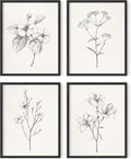 HAUS AND HUES Grey Floral Wall Art by HausandHuesArtPrints