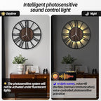 LEIKE Large Wall Clocks with Night Light Battery Operated, Silent Non Ticking - Image 2
