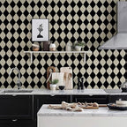 Simon&Siff Retro Peel and Stick Wallpaper Black and White Cream Wallpaper - Image 8