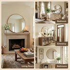 Antok 20 Inch Round Mirror for Wall, Round Bathroom Mirror, Circle Wall Mirrors - Image 8
