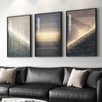 Large Framed Black and Gold Modern Luxury Abstract Wall Art - Image 2