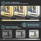 40x30 LED Bathroom Mirror with Lights, Backlit and Front Lit, Anti-Fog Lighted - Image 4