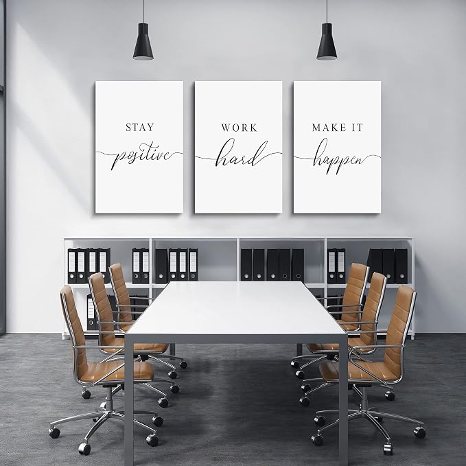 Framed Canvas Wall Art Positive Quotes, Office Wall Art Decor, Positive - Image 4