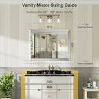 40x30 Inch Brushed Silver Bathroom Mirror - Image 2