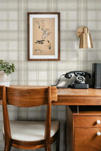 NextWall Harry & Grace Herringbone Plaid Premium Matte Non-Woven Peel and Stick - Image 6