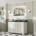 48x32 Inch White Bathroom Mirror - Image 4