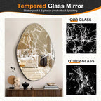 Delma Irregular Wall Mirror, Frameless Decorative Mirror - Image 5