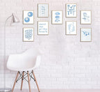 9Pcs Coastal Granddaughter Wall Art Posters Blue Oyster Bikini 8 Ball Leopard - Image 5