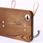 SKOLOO Rustic Pine Wood Wall Coat Rack - Image 6