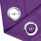 LEMOMO Blackout Curtains 66 x 72 Inch Long Purple Curtains Set of 2 Panels Room - Image 5