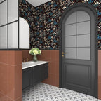 Laatse Vintage Wallpaper Peel and Stick Dark Green Floral Wallpaper 17.5'' x - Image 7