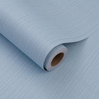 Light Blue Faux Grasscloth Wallpaper Peel and Stick Linen Textured 24"x394" by HyunHome