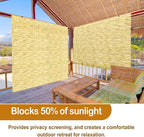 DoubleFill 2 Pcs Bamboo Shades Outdoor Reed Roll up Blinds 72" W x 72" H - Image 6