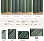 NICETOWN Green Velvet Curtains 96 inches Long 2 Panels - Image 7